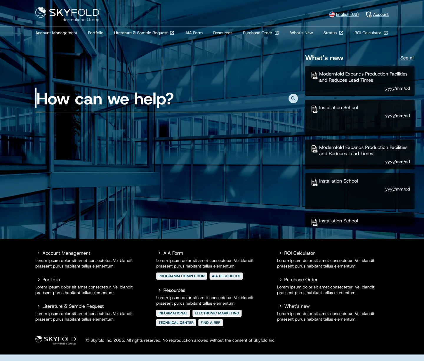 Skyfold: Homepage Final