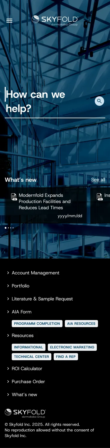 Skyfold: Homepage Final (Mobile)