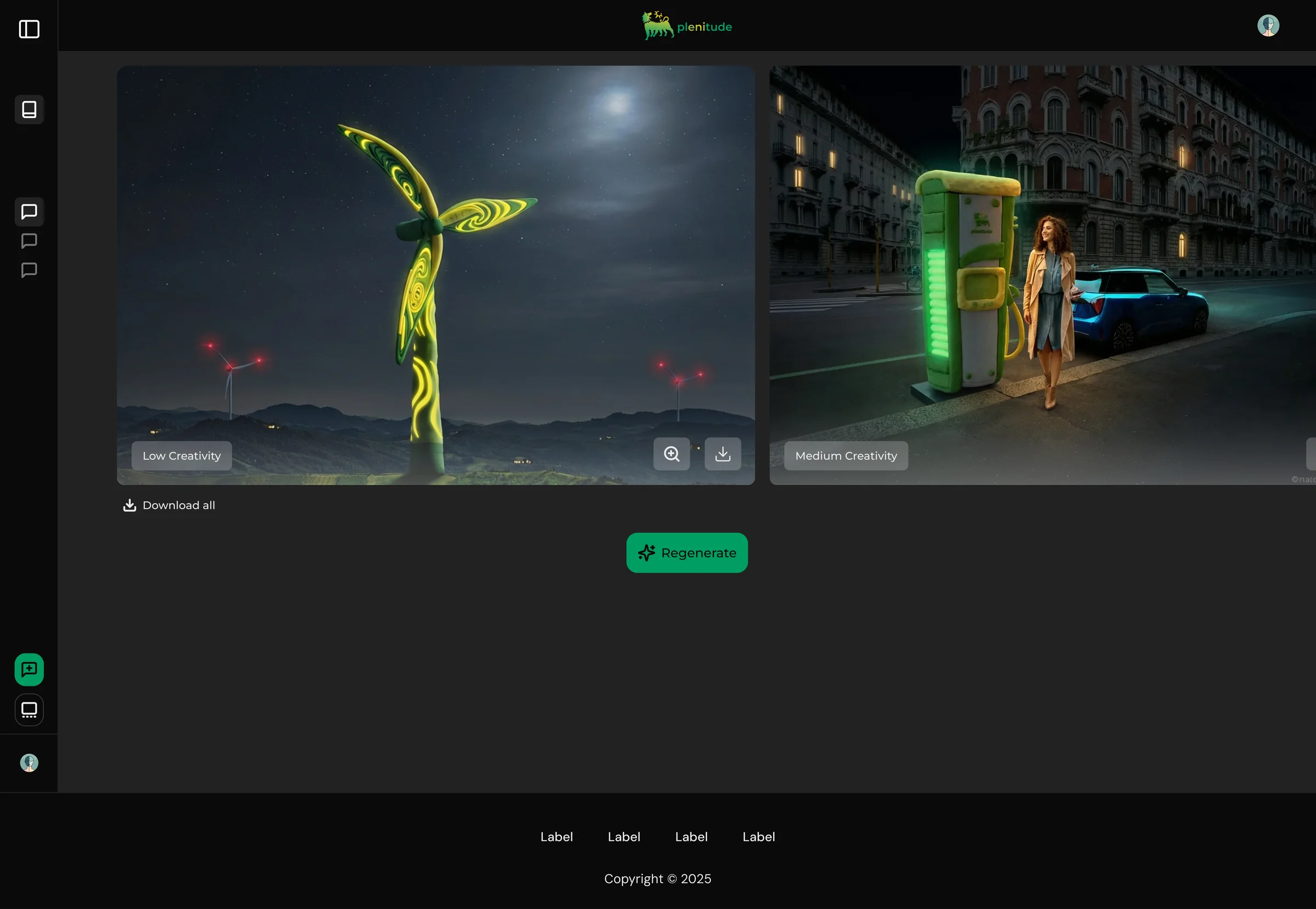 AI Chat: Conversational interface: desktop